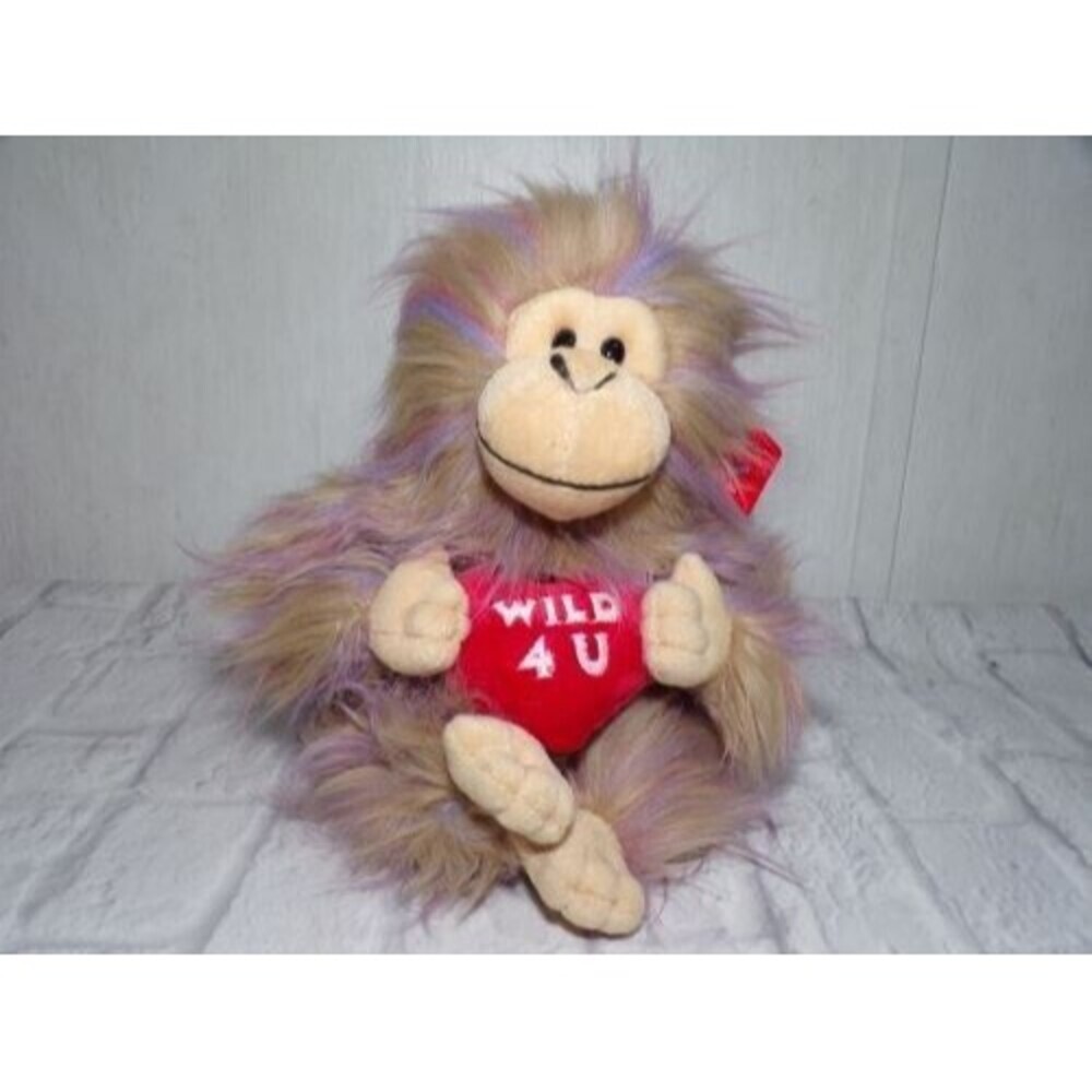 NWT Aurora Gaga Gorilla Plush Stuffed Animal 8" Heart Wild 4 U